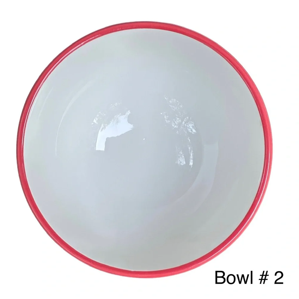 Rae Dunn SNACK Bowl Red White Polka Dot Christmas Valentine’s Day NWT 2017 OG